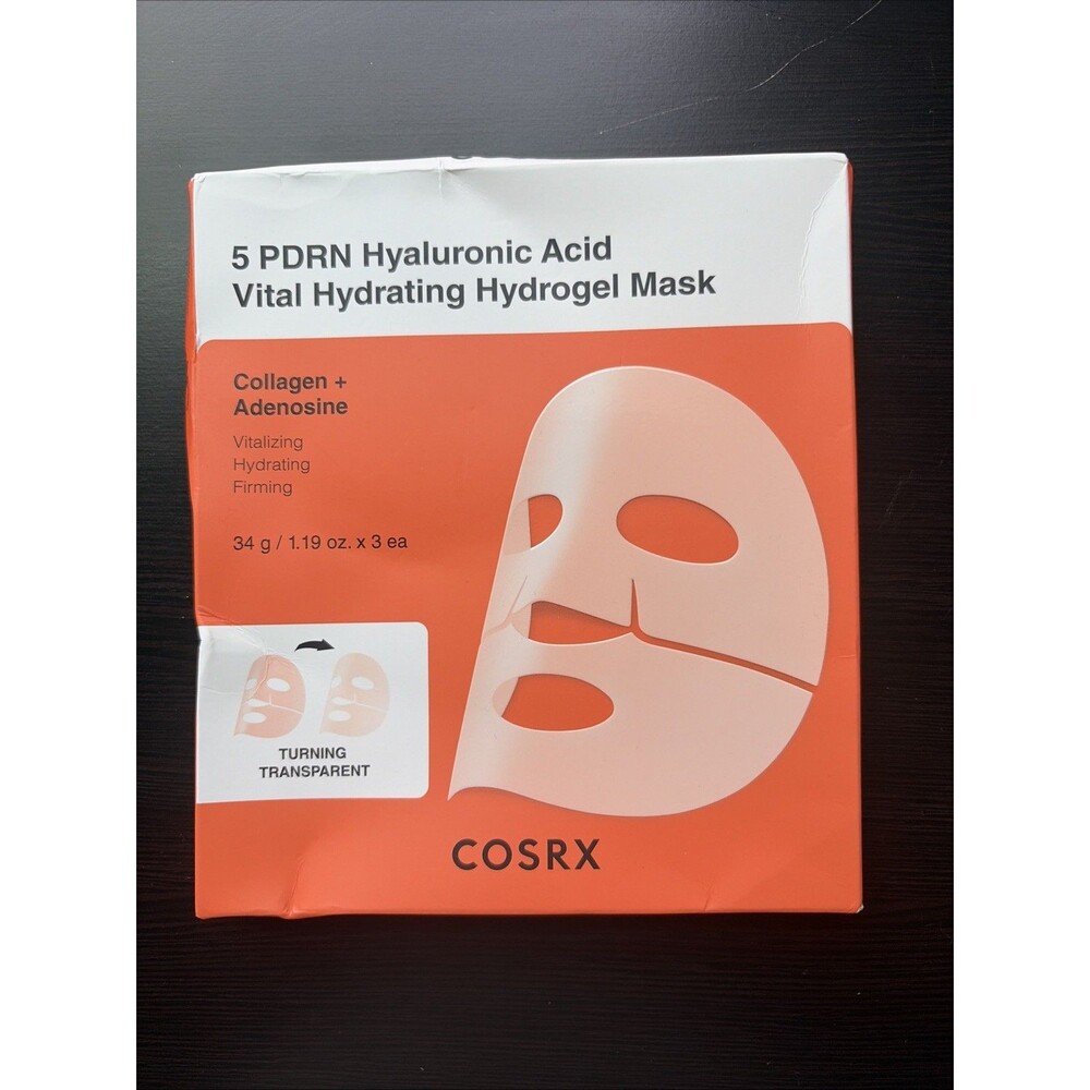 COSRX 5 PDRN Hyaluronic Acid Vital Hydrating Hydrogel Face Mask x3 Masks